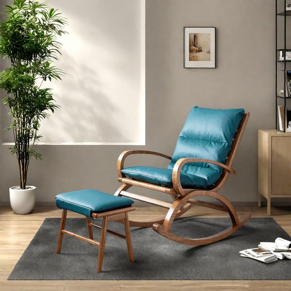 PPEDKS Imported comfortable ash wood rocking chair | Wayfair