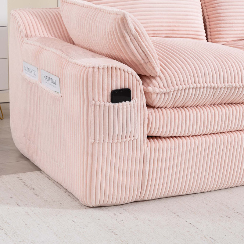 Canapé modulaire Boneless, Rose