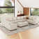 8 - Piece Velvet Upholstered Sectional Modular Sofa Oversized Livingroom U shaped Corner Sofa with Storage Ottoman