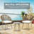 Aloisia 2 - Person Patio Dining Set with Round Table , Cushions Included-1096915764-1096915765