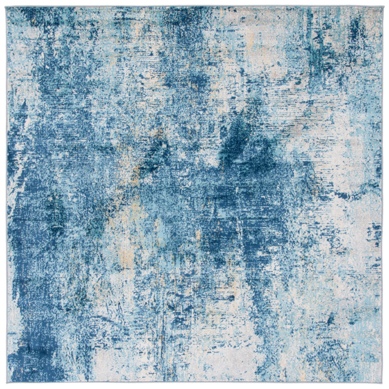 Jasper 100 Performance Abstract Rug, Square 6'7"