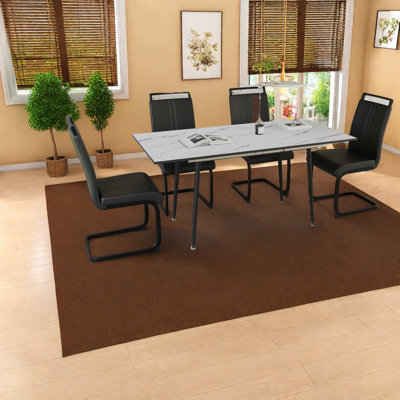 Ensemble de table de salle à manger extensible moderne avec table en MDF et chaises en métal pour la cuisine