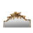 18.1X1.6X70.9" Large Rectangular Full-Length Mirror With Distressed Ivory Frame And Gold Floral Crown