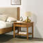 Ensemble de chambre à coucher 5 pièces en bois d'hévéa avec commode, miroir, et 2 tables de chevet Vichy