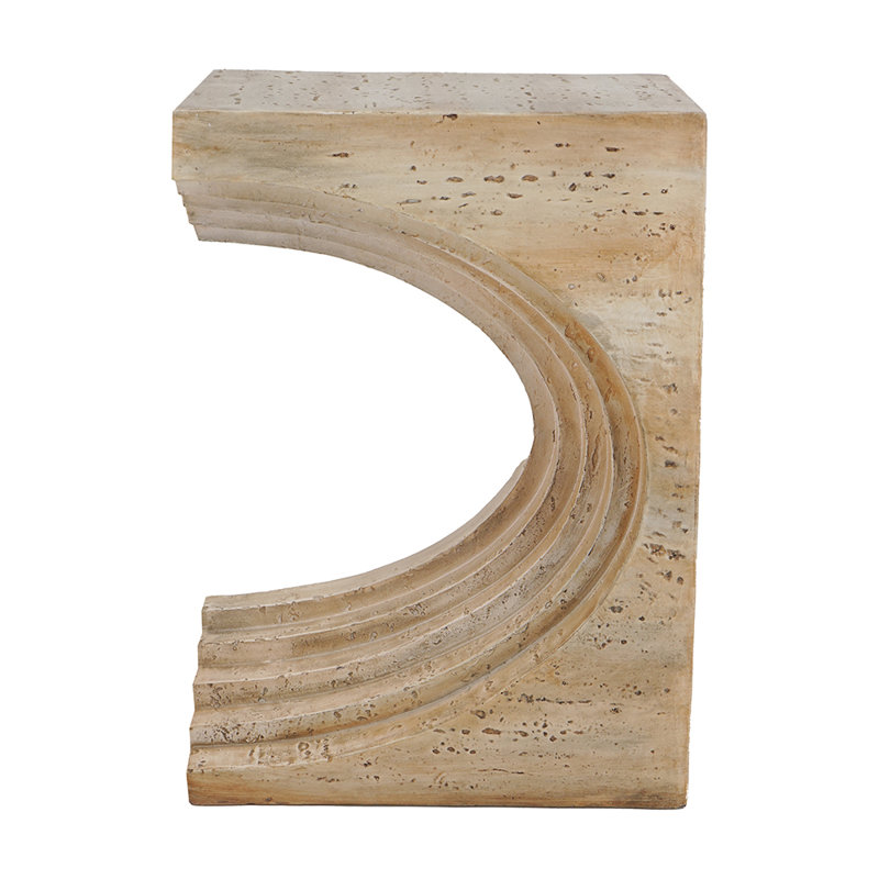 16.5x12x22.5" Modern Sculptural Arched Side Table