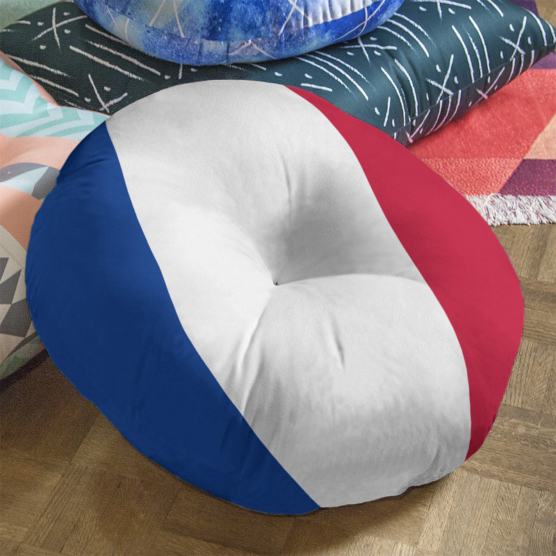 Coussin de sol touffeté buffalo, 26 po x 26 po, Blanc