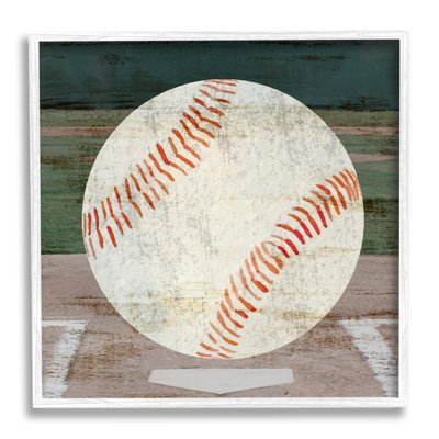 «Rustic Baseball on Field» par Kim Allen, reproduction d'art sur toile tendue