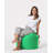 Stylish Garden Pouffe, Solid Green, 17.7 x 17.7 x 17.7 inches | 100% Original Bead Styrofoam, 100% Polyester Fabric, Waterproof, Hidden Zipper System | Perfect for Modern Outdoor Entertainment & Relaxation-254448361