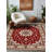 Tessa Collection Digital Print Cotton-Polyester Burgundy Floral Rug-572246000
