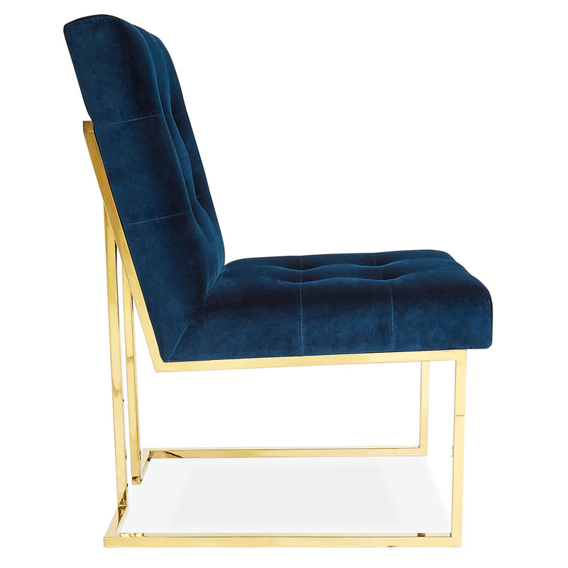 Goldfinger Dining Chair, 100% Cotton Rialto Navy