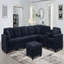 Canapé modulaire, bleu foncé-1398264422