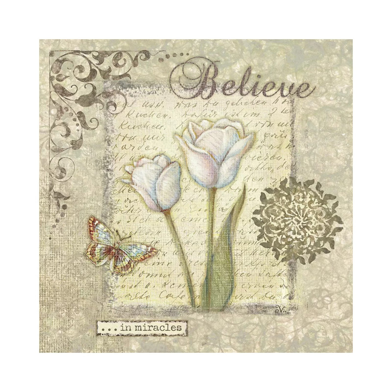 Word III Believe by Viv Eisner - Gallery-Wrapped Canvas Giclée on Canvas, 30.48 cm H x 30.48 cm W, Wrapped Canvas