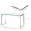 Table pliante 47 po pour camping - Hauteur réglable, légère, portable, maison, garage, espaces de pique-nique, pique-nique léger et robuste, tâches intérieures