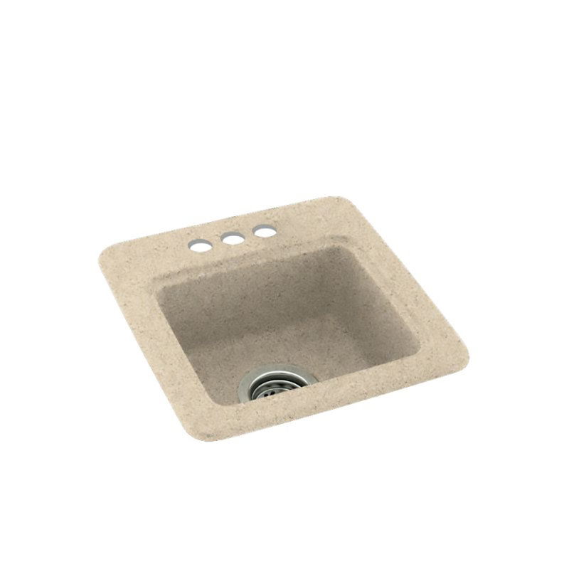 Évier de cuisine à montage sur plan 15 po L x 15 po, Sable des Bermudes