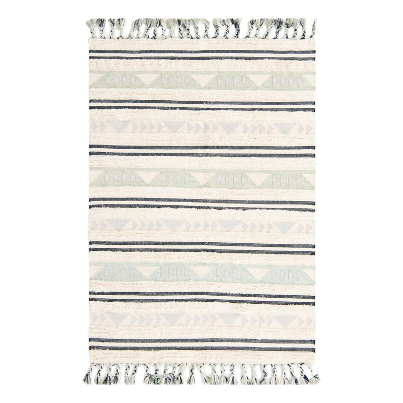 Performance Wool Geometric Indoor Rug, Rectangle 6'1" x 9'