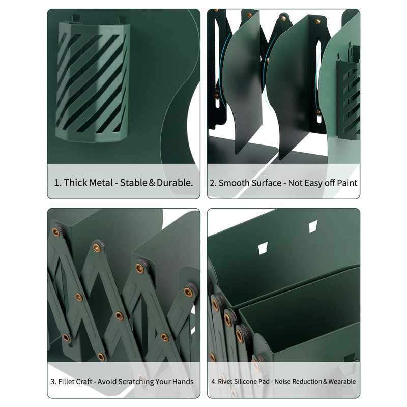 Metal Bookend, Green
