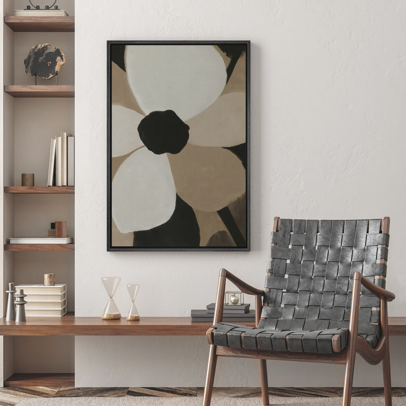Reproduction florale sur toile encadrée pour la nature, Noir, H 24 po x l 16 po