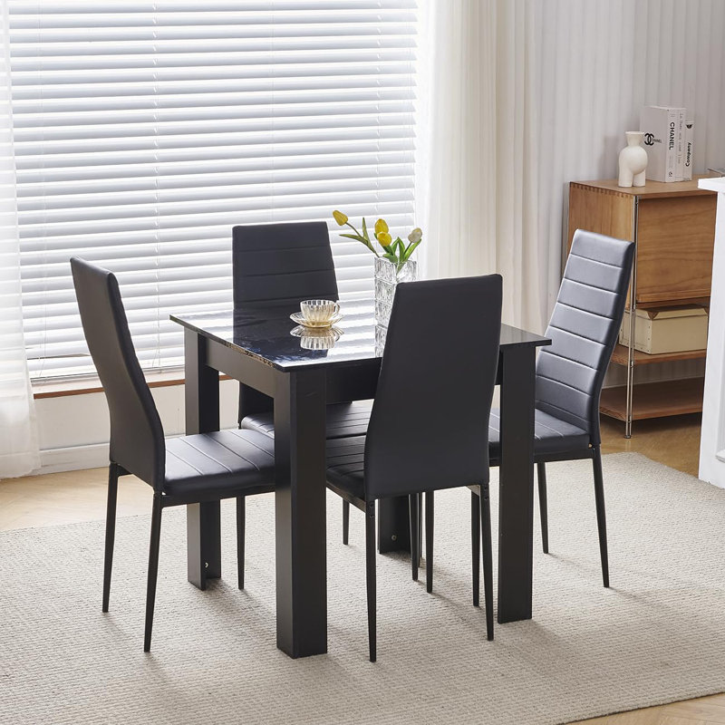 4 - Person Dining Set, Black