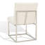Chaise d'appoint rembourrée en acier inoxydable Athens-1213203037-1209155798