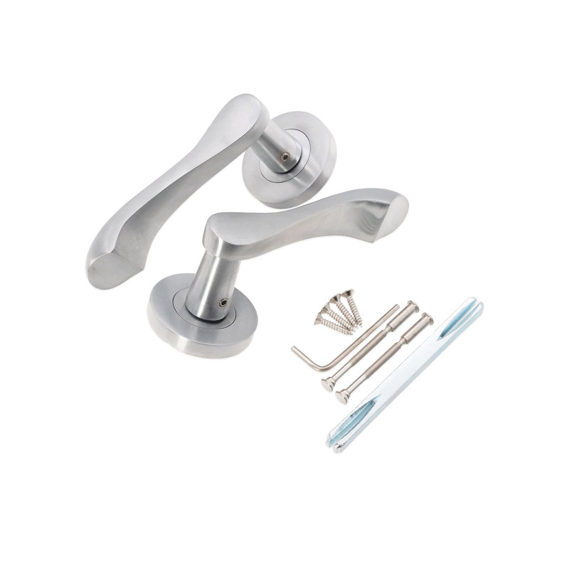 Camila Lever Door Handle, Satin Chrome