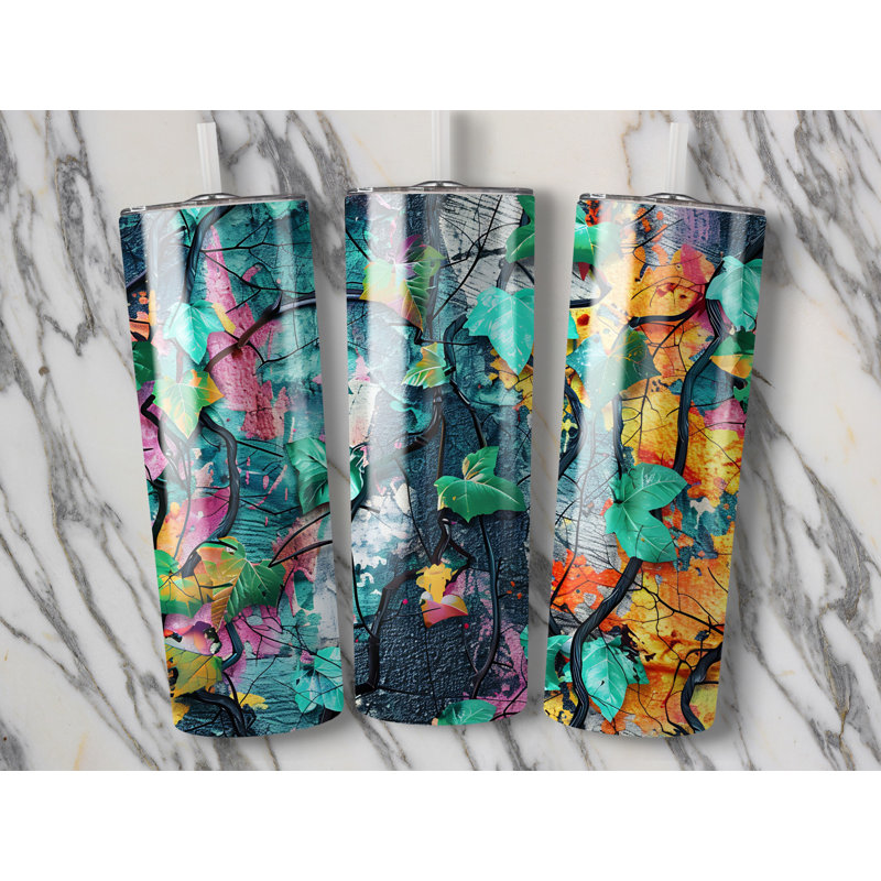 Choose Handmade Tumblers 591ml Vacuum Insulated Stainless Steel (18/8) Travel Tumbler with Straw