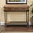 Serene 3-drawer Console Table in Brown and Black Finish, 31.71" H X 42.68" W X 15.2" D