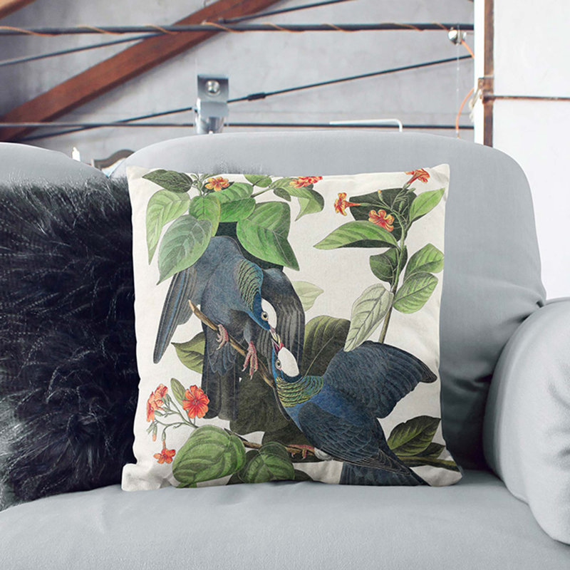 Square Throw Cushion, 40cm H x 40cm W x 15cm D, White