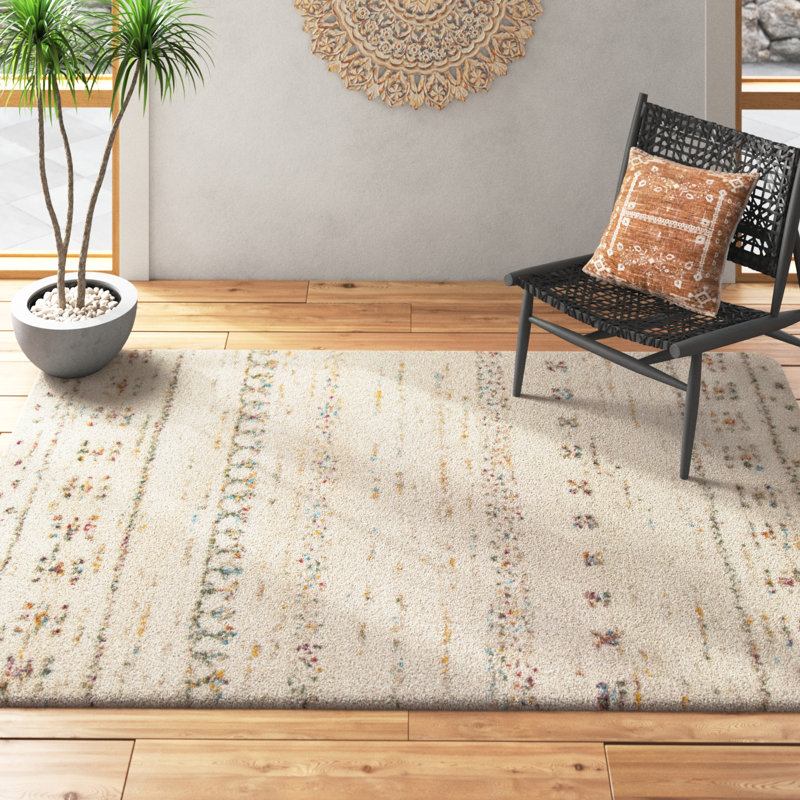 Andalusia Floral Shag Area Rug, Rectangle 160cm  x 230cm