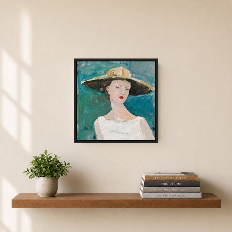 «Flea Market Portrait I» par Avery Tillmon - impression sur toile, 28" H x 28" W, Black