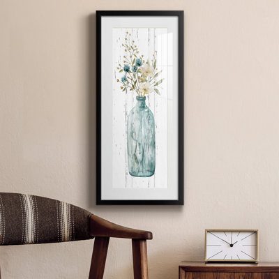 Peinture sur papier encadrée
