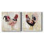 Pecking l'ordre I - ensemble de 2 peintures sur toile tendue-235556653