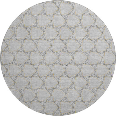 Premium Machine Washable Prisco Gray Rug