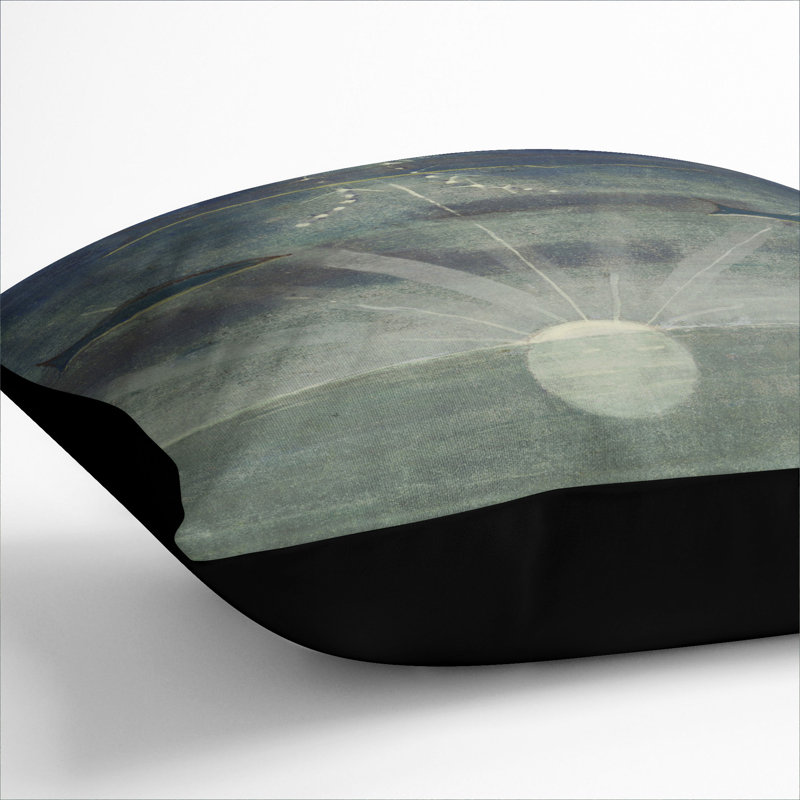 Square Throw Cushion, Black, 40cm H x 40cm W x 15cm D