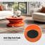 Table basse moderne haut de gamme en fibre de verre, table d'appoint ronde à pied central laqué brillant pour salon, livrée montée, orange-1092441400