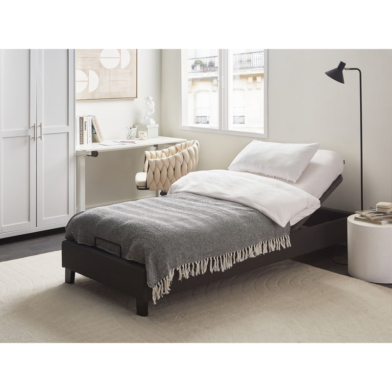 Electric Adjustable Bed Base BRUNOY Grey, Single