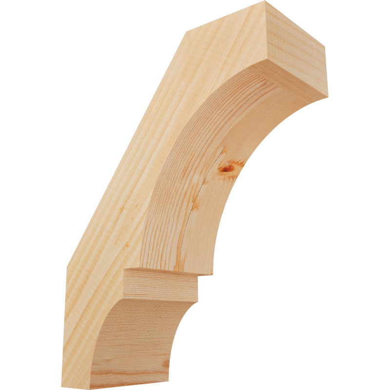 5 1/2"W x 12"D x 16"H Balboa Smooth Knee Brace, Douglas Fir, Douglas Fir, Smooth, 16" H x 5.5" W x 12" D