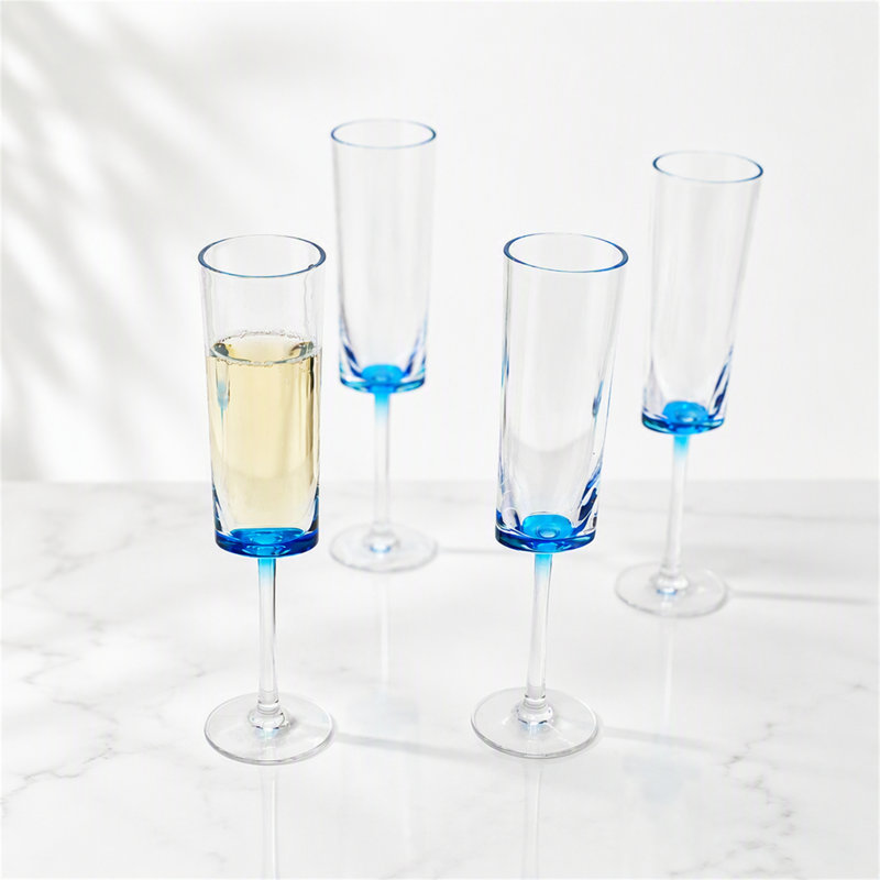 Plastic Champagne Flutes Set of 4 (4oz)