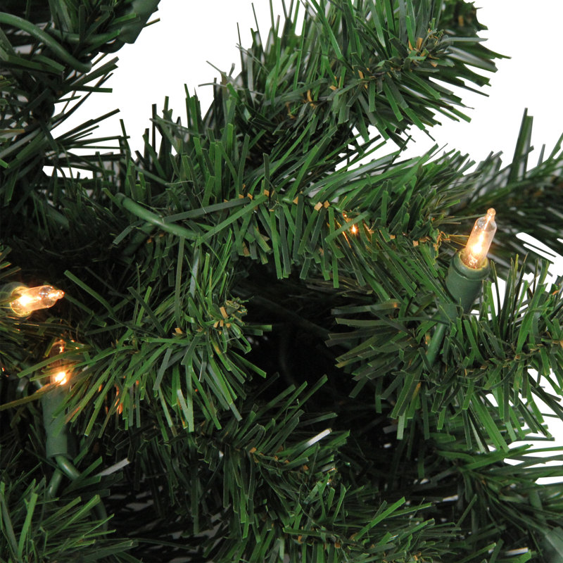 Ornement de Noël 54 po pré-éclairé en forme de pin artificiel de luxe - lumières claires