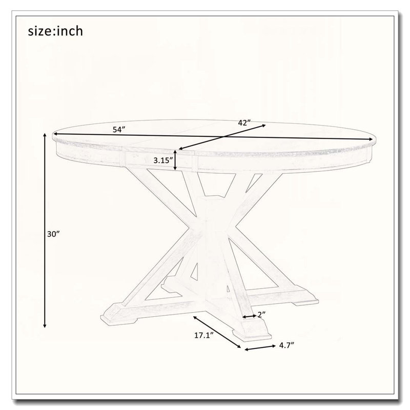 Table de salle à manger extensible rétro avec rallonge papillon de 12 pouces Retro, Chêne / blanc cassé