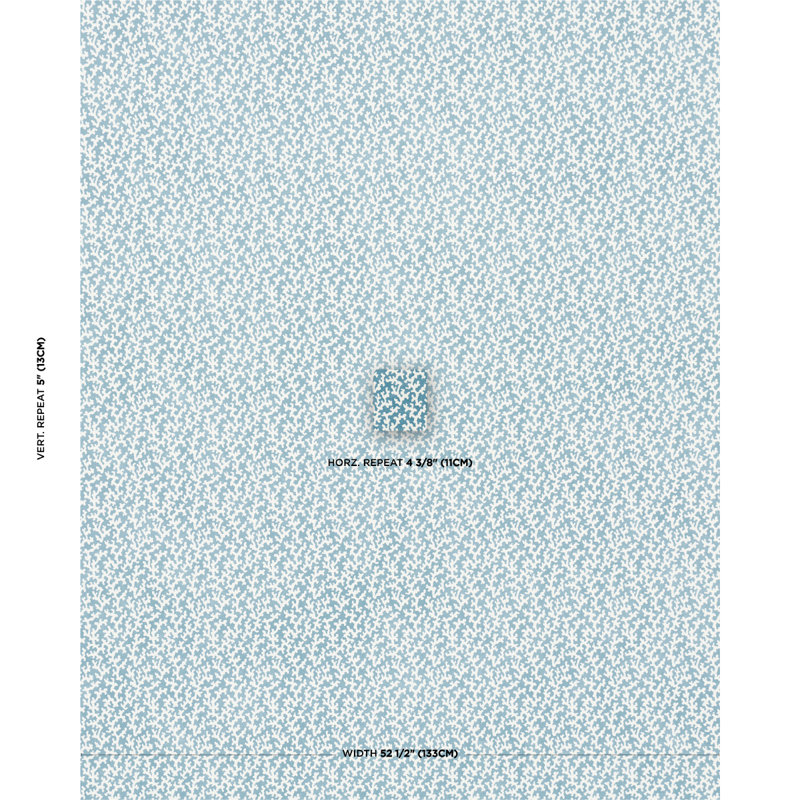 Papier peint Schumacher X Veere Grenney Folly, Bleu