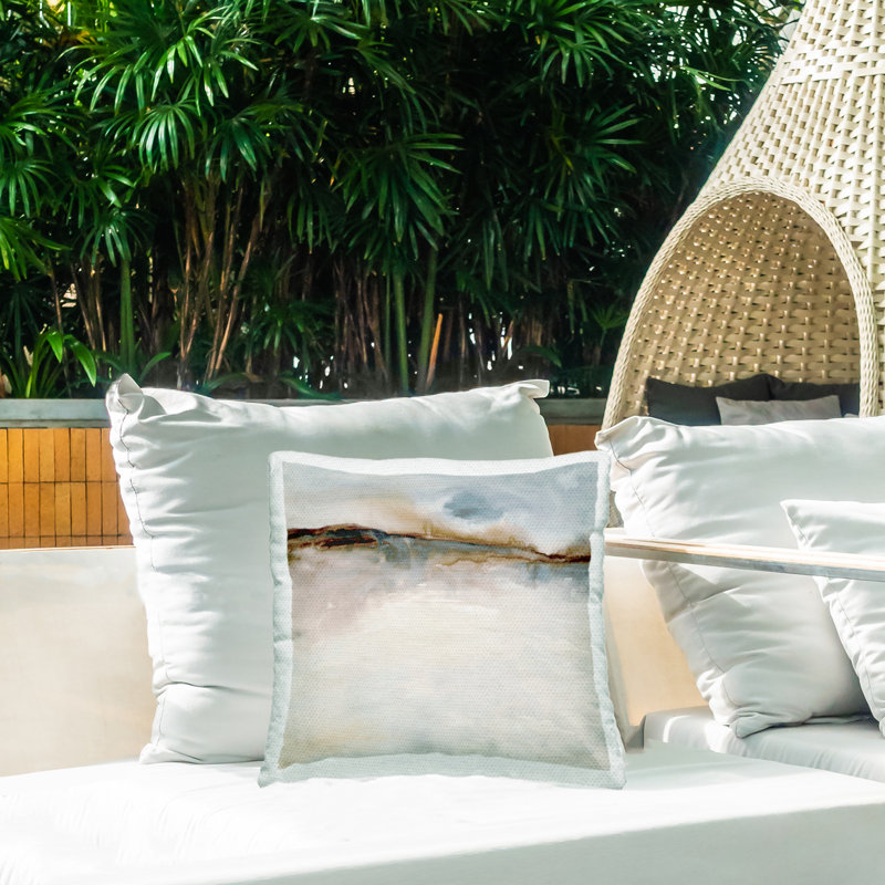 Coussin extérieur neutre et doux, imprimé par Jacob Q
