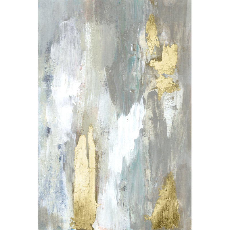 Textured Neutrals and Gold II by Jennifer Goldberger - Wrapped Canvas Painting, 122 cm H x 81 cm W, Wrapped Canvas