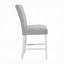 Chaise d'appoint capitonnée en velours gris