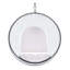 Fauteuil ballon 42 po en similicuir blanc
