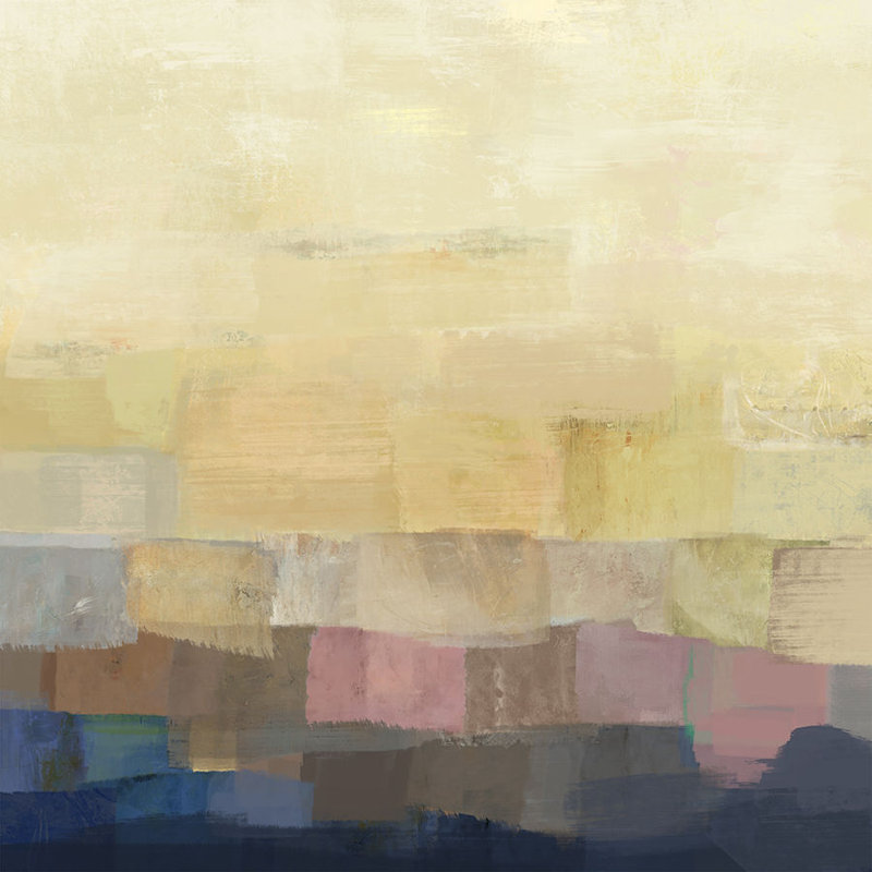 «Bricks Gradation» par Sadie Hartman - Peinture, Plexi, H 30 po x l 30 po