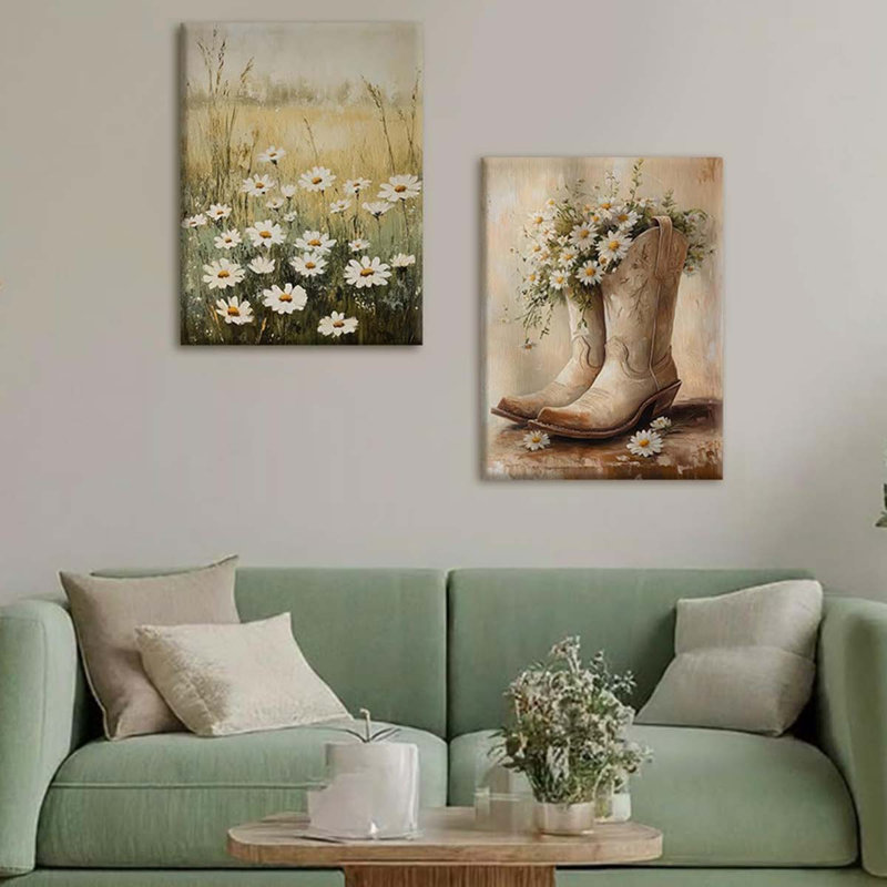 2 Piece Wrapped Canvas Print, 60 cm H x 80 cm W