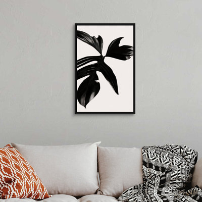 «Black Leaf», art mural sur toile