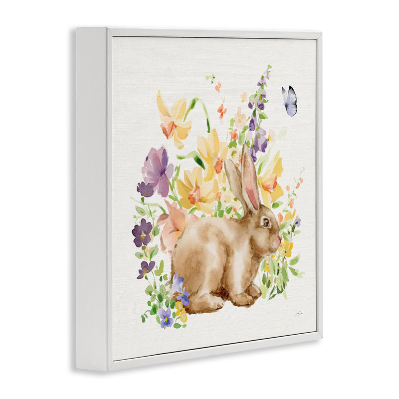 Giclée encadrée de lapin du printemps, conception de Katrina Pete, H 24 po x l 24 po