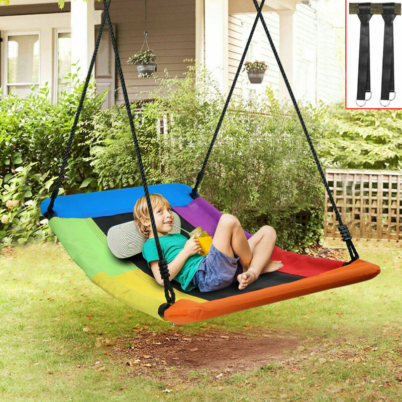 Klo Kick 700lb Giant 60" Platform Tree Swing for Kids and Adults