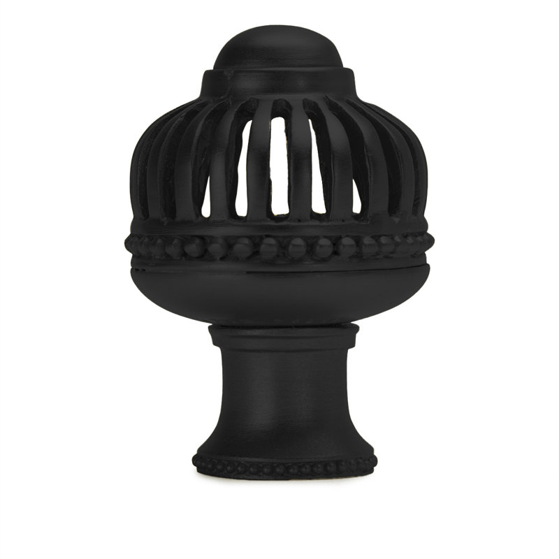 Cricket Cage large round knob in finish Jet, Matte Black, 1 1/2", 1 1/2"